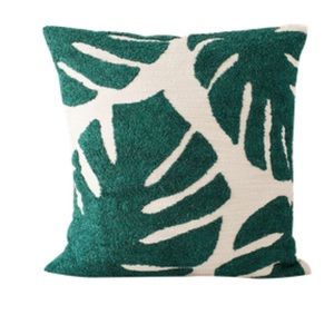 NWT urban outfitters green palm leaf pillow
